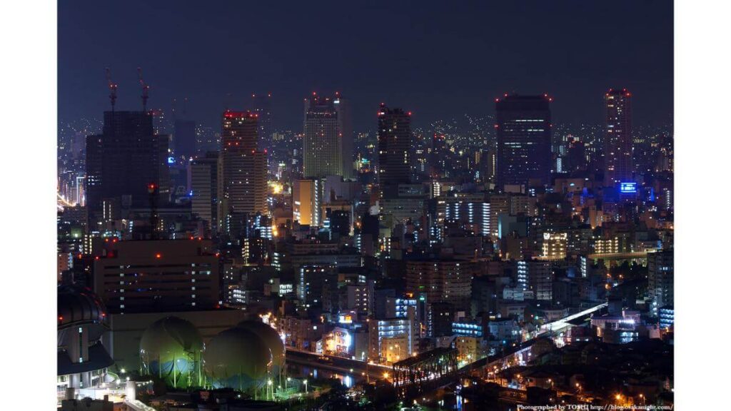 大阪ホテルから見た夜景